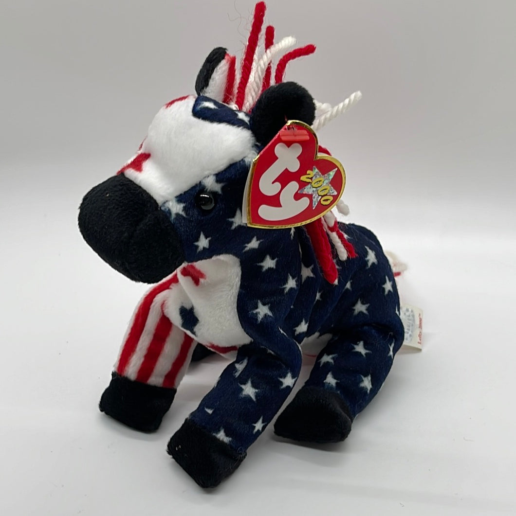 Ty Beanie Baby Lefty 2000 Political Donkey USA Exclusive (Retired)