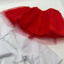 Load image into Gallery viewer, Doll Clothes Ballerina Red & White Tutu Skirt Set with Leggings fits most 18" Dolls