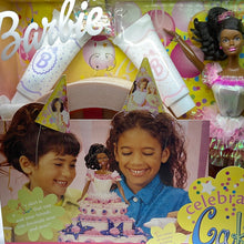 Load image into Gallery viewer, Mattel 1999 Barbie Birthday Celebration Cake Decorating Doll Play Set African American #22903