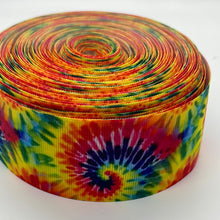 Load image into Gallery viewer, Bright Hippie Rainbow Splash Psychedelic 1.5" Ribbon 3 yards for Hair Bows