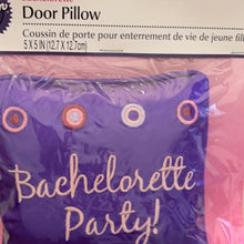 Load image into Gallery viewer, Wilton 2007 Bride's Bachelorette Party! Door Pillow Purple Bridal Party