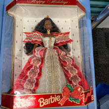 Load image into Gallery viewer, Mattel 1997 Happy Holiday Barbie Doll African American Doll #178933 10th Anniversary