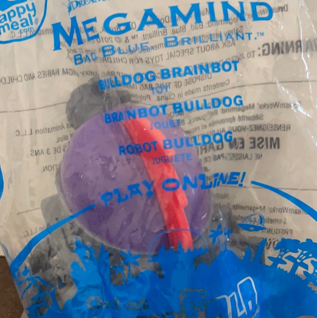 McDonald's 2010 Dreamworks Megamind Bulldog Brainbot Toy #2