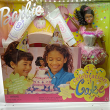 Load image into Gallery viewer, Mattel 1999 Barbie Birthday Celebration Cake Decorating Doll Play Set African American #22903