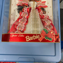 Load image into Gallery viewer, Mattel 1997 Happy Holiday Barbie Doll African American Doll #178933 10th Anniversary