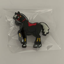 Load image into Gallery viewer, 2014 The Brave Knight Jibbitz™ will fit in Clog type shoes with holes Shoe Charm - Black Horse
