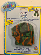 Load image into Gallery viewer, Webkinz Plush Pet Animal Clothing Army Pants By Ganz Web000337

