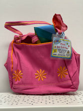 Load image into Gallery viewer, Webkinz Tote Pet Animal Carrier Pink Canvas Flower Purse Holder WEB000156
