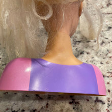 Load image into Gallery viewer, Mattel 1998 Styling Hair Head Barbie Doll Pink & Purple Base Stand (Pre-owned)