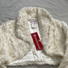 Load image into Gallery viewer, American Girl Faux Fur Cream Beige Fancy Shrug Short Jacket For Girls
