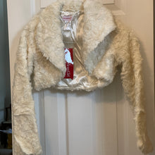 Load image into Gallery viewer, American Girl Faux Fur Cream Beige Fancy Shrug Short Jacket For Girls