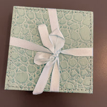 Load image into Gallery viewer, Turquoise Blue Saurian Square Coaster 4pc Set