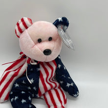 Load image into Gallery viewer, Ty Beanie Babies Spangle The USA Bear Pink Face Teddy Bear (Retired)

