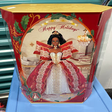 Load image into Gallery viewer, Mattel 1997 Happy Holiday Barbie Doll African American Doll #178933 10th Anniversary