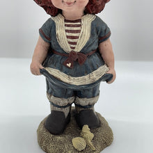 Load image into Gallery viewer, Sarah's Attic 1990 Cupcake Red Hair Girl USA Beach Shells Figurine (Pre-owned)