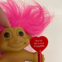 Load image into Gallery viewer, Russ Berries Fushia Pink Hair Troll 3" Shorts You'Re So-O-O Huggable Sign (pre-owned)