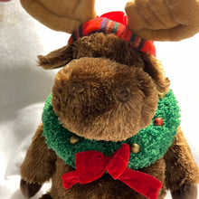 Load image into Gallery viewer, Gund Christmas Pals Large 17" Reindeer Wreath Plush Animal (Pre-owned) #45263