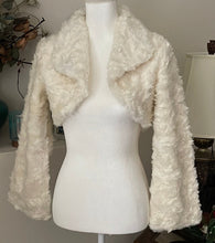 Load image into Gallery viewer, American Girl Faux Fur Cream Beige Fancy Shrug Short Jacket For Girls
