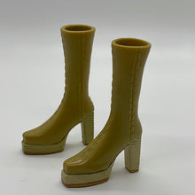 Load image into Gallery viewer, Bratz Doll High Top Tan Olive Boots With Wedge Heel (Pre-owned)