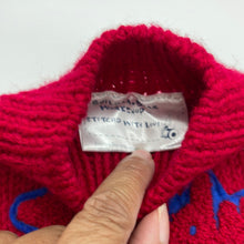 Load image into Gallery viewer, 1997 Build-A-Bear BABW Teddy Red Clothes Knit Sweater (Pre-owned)