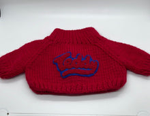 Load image into Gallery viewer, 1997 Build-A-Bear BABW Teddy Red Clothes Knit Sweater (Pre-owned)