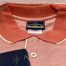 Load image into Gallery viewer, Outer Banks Reserve Mens Peach 60/2 Pima Cotton Polo Shirt Stripes