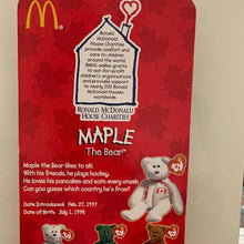 Load image into Gallery viewer, McDonald's 1999 Ty Teenie Beanie International Maple (Canada)