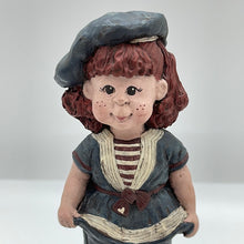 Load image into Gallery viewer, Sarah's Attic 1990 Cupcake Red Hair Girl USA Beach Shells Figurine (Pre-owned)