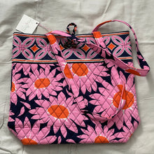 Load image into Gallery viewer, Vera Bradley Loves Me Pink Floral Print Tote Purse HandBag Quilted Retired