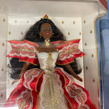 Load image into Gallery viewer, Mattel 1997 Happy Holiday Barbie Doll African American Doll #178933 10th Anniversary