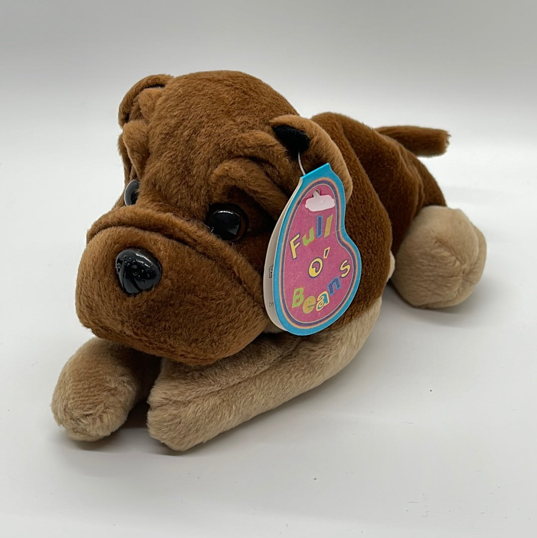 Vintage 1997 Avon Full Of Beans Rumply Brown Plush Dog Groovy61crafts