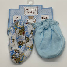 Load image into Gallery viewer, Snugly Baby Mitten set Lightweight Blue 2-Pack IDM Group

