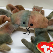 Load image into Gallery viewer, McDonald&#39;s 1999 Ty Teenie Beanie Claude the Crab Toy #9 (error on Tag)
