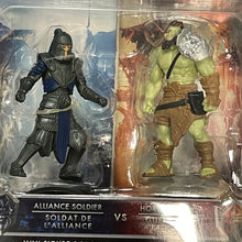 Load image into Gallery viewer, Warcraft Mini Horde Warrior & Alliance Soldier Action Figures (2 Pack)