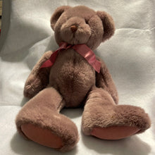 Load image into Gallery viewer, Russ Berrie Bear Hugs 16" Large Bean Mauve Teddy Bear Plush #7985 (Pre-Owned)