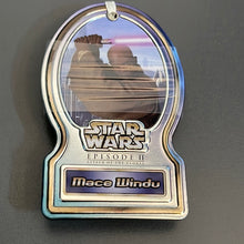 Load image into Gallery viewer, Star Wars 2002 Metal Tag Mace Windu Episode II Attack of the Clones Bacack Clip