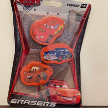 Load image into Gallery viewer, Disney Pixar Cars 3-pack Red Pencil Top Erasers Set #21403
