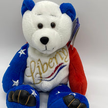 Load image into Gallery viewer, Limited Treasures Liberty USA Bear #4882/5000 8" Plush Bean Bear (pre-owned)
