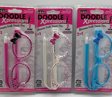 Load image into Gallery viewer, CRA-Z-ART 2014 Doodle Xpressions Decorative Cheetah Bow Glasses & Pens