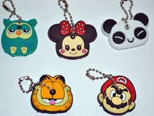 Load image into Gallery viewer, Kids Cartoon Character Rubber Key Cover Keychain