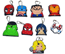 Load image into Gallery viewer, Cartoon Superhero Comics Rubber Key Covers  Keychain