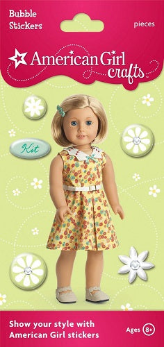American Girl Crafts Kit Kittredge Bubble Stickers Floral Dress