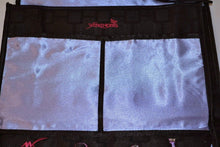 Load image into Gallery viewer, Week end Get-a-Way Black Lingerie Travel Bag Lavender Lined Cosmetic images Front