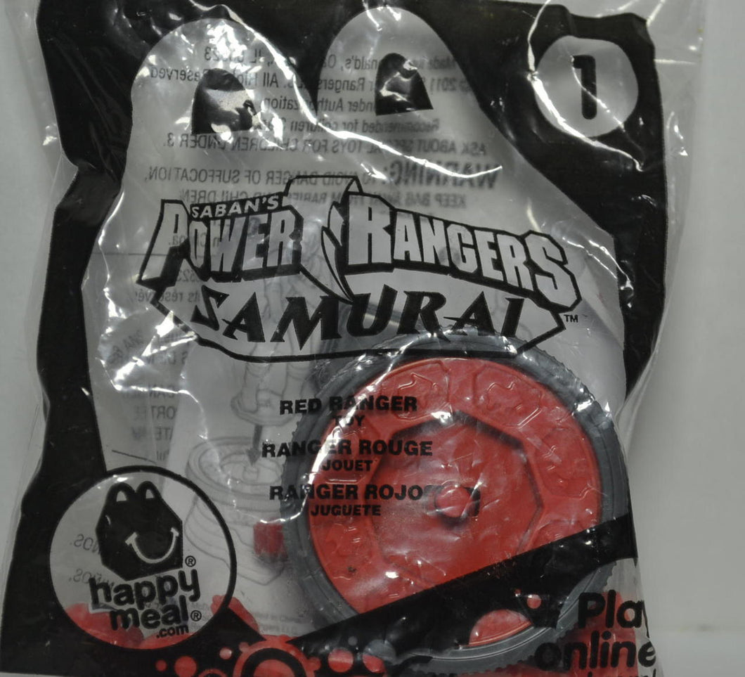 McDonald's 2011 Saban's Power Rangers Samurai Red Ranger Toy #1