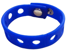 Load image into Gallery viewer, Blue Wristbands for Shoe Charms Adjustable Bracelets -  7&quot; or 8&quot; (Set of 2)
