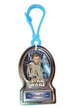 Load image into Gallery viewer, Star Wars 2002 Metal Tag Obi-Wan Episode II Attack of the Clones Backpack Clip Keychain