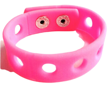 Load image into Gallery viewer, Pink Wristbands for Shoe Charms Sport Bracelets - 7" (18cm) or 8" (21cm)
