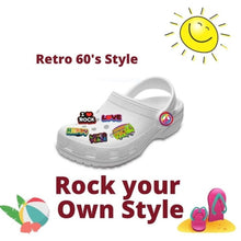 Load image into Gallery viewer, Rock Your Own Style Clog Shoe Charms Love &amp; Peace, Rock, Van, Happy, Love 5pcs
