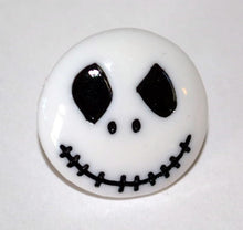 Load image into Gallery viewer, Black & White Christmas Skelton Brooch Resin Cabochon Lapel Pin Brooch