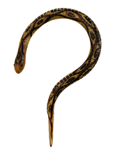 Load image into Gallery viewer, Wiggle Moving Wood Cobra Snake 19" Pretend Kids Play Burgandy (Pre-owned)